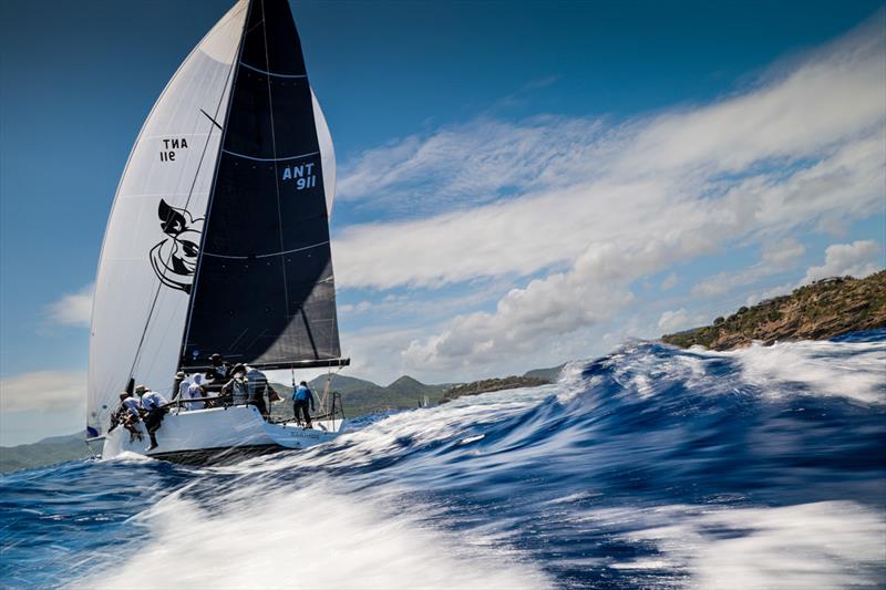 Jim Vos' RP 37 Warthog (ANT) on the final day of racing at Antigua Sailing Week  photo copyright Paul Wyeth/pwpictures.com taken at Antigua Yacht Club and featuring the IRC class