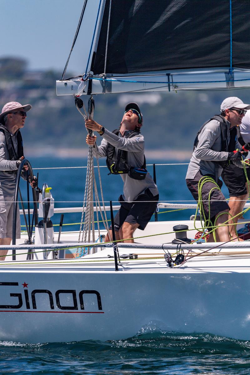 Will McKenzie in action on Ginan photo copyright Steb Fisher taken at Ocean Racing Club of Victoria and featuring the IRC class