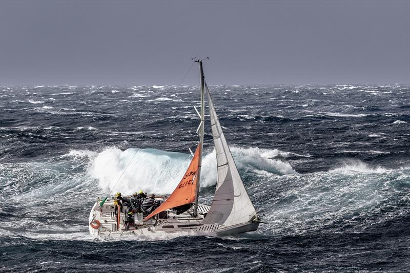 Clockwork pushing through punishing conditions in the 2023 Rolex Sydney Hobart photo copyright Kurt Arrigo / Rolex taken at Cruising Yacht Club of Australia and featuring the IRC class