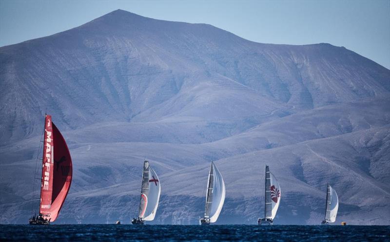 The volcanic mountains of Lanzarote provide a magnificent backdrop for the RORC Transatlantic Race to Grenada - photo © Robert Hajduk / RORC