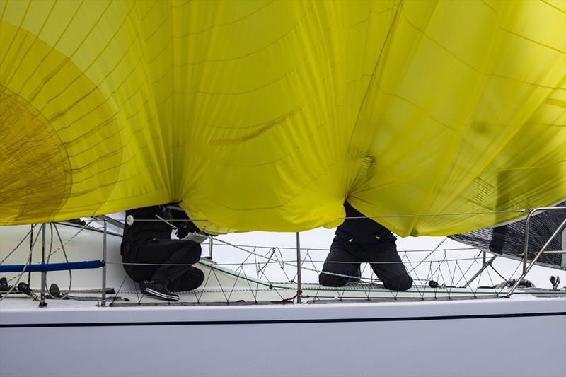 Under cover on Liberator - Australian Women's Keelboat Regatta 2024 - photo © Andrea Francolini