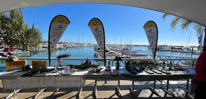 The line up - including pineapples - 2024 Brisbane to Keppel Tropical Yacht Race photo copyright Royal Queensland Yacht Squadron Race Team taken at Royal Queensland Yacht Squadron and featuring the IRC class