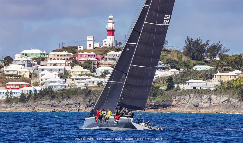 Summer Storm (Top) at the finish line - Newport Bermuda Race photo copyright Stephen R Cloutier taken at Royal Bermuda Yacht Club and featuring the IRC class