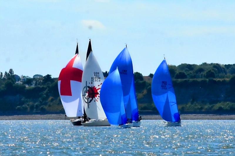 Light airs racing off Cardiff Bay during the spinnaker run at the Shanghai Cup Cardiff photo copyright Timothy Gifford taken at Cardiff Bay Yacht Club and featuring the IRC class