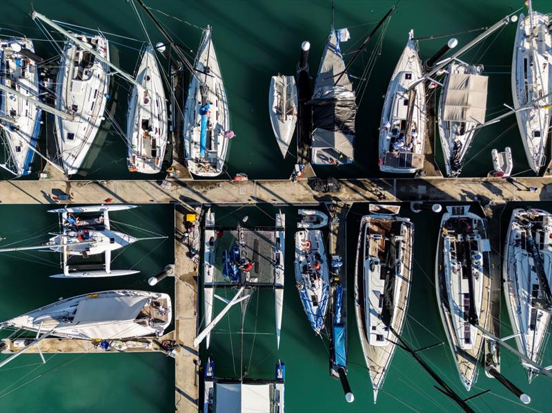 Looking down on d'Albora's Port of Airlie Marina - 2024 Ocean Dynamics and Mount Gay Airlie Beach Race Week photo copyright Andrea Francolini / ABRW taken at Whitsunday Sailing Club and featuring the IRC class