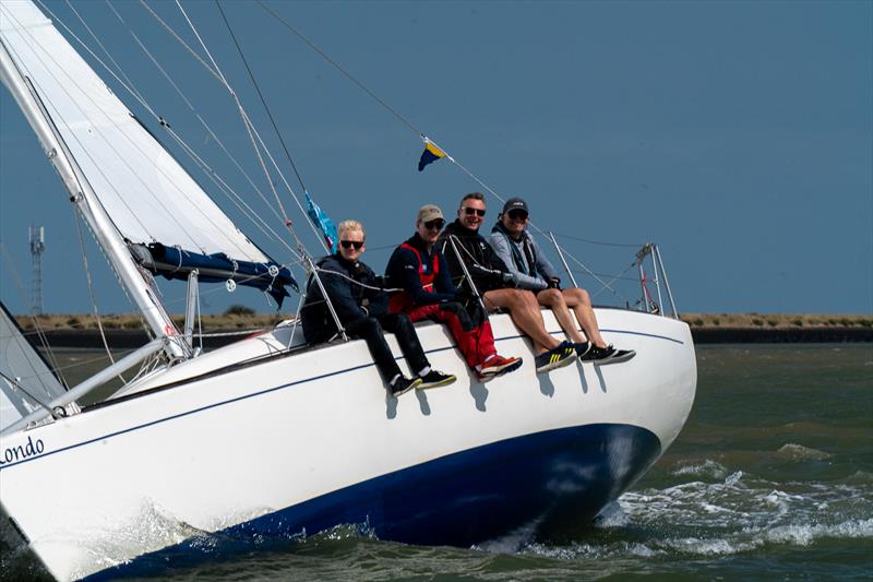 Rondo won the class 5, local handicap with spinnakers, during Burnham Week 2024 Bank Holiday Weekend photo copyright Petru Balau Sports Photography / sports.hub47.com taken at Royal Corinthian Yacht Club, Burnham and featuring the IRC class