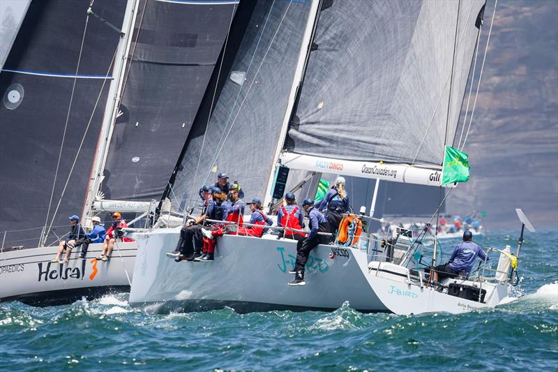 Annika Thomson at the helm of J-Bird Ocean Crussaders - photo © CYCA | Salty Dingo