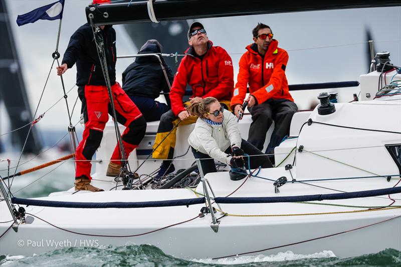 Elaine Again, GBR 1250 during Hamble Winter Series 2024 Race Week 2 photo copyright Paul Wyeth / HWS taken at Hamble River Sailing Club and featuring the IRC class