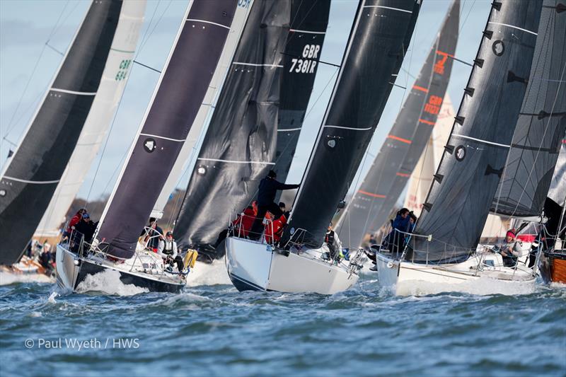 IRC Two fleet - Hamble Winter Series 2024 Race Week 6, sponsored by Key Yachting photo copyright Paul Wyeth / www.pwpictures.com taken at Hamble River Sailing Club and featuring the IRC class