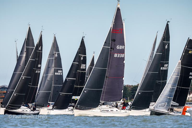 IRC One and Two start - Hamble Winter Series 2024 Race Week 6, sponsored by Key Yachting photo copyright Paul Wyeth / www.pwpictures.com taken at Hamble River Sailing Club and featuring the IRC class