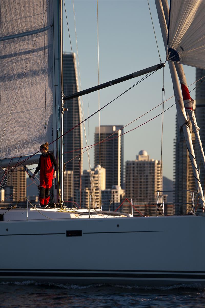 Ciao Bella on the final approach to the Noakes Sydney Gold Coast finish line - photo © CYCA | Ashley Dart