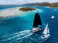 Gunboat 72 Layla in the Performance Multihull class at the finish of the Scrub Island Race © Alex Turnbull / Tidal Pulse Media