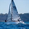 Langman at the bow of Kismet in the 2024 Rolex Sydney Hobart © Ashley Dart / CYCA