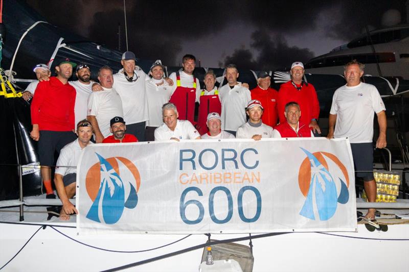 Team Lucky after arriving in Antigua in the early hours of Wednesday 26 February in the RORC Caribbean 600 - photo © Tim Wright / www.photoaction.com