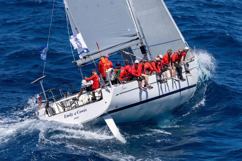 Ross Applebey's Team Scarlet on Elan 45 Emily of Cowes - 2025 RORC Caribbean 600 - photo © Tim Wright / Photoaction.com