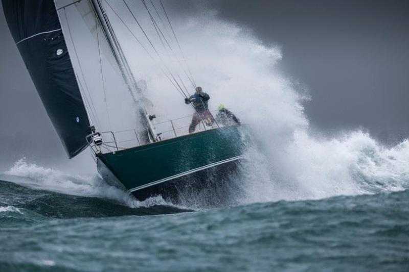 Andrew Tseng's 1971 vintage Nicholson 55 Quailo III in the 2023 race photo copyright Paul Wyeth / pwpictures.com taken at Royal Ocean Racing Club and featuring the IRC class