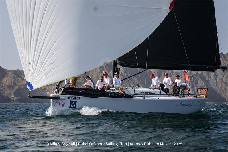 Ivana and Aleks, winner of Line Honours - 32nd ARAMEX Dubai to Muscat Sailing Race photo copyright Mikey Brignall taken at Dubai Offshore Sailing Club and featuring the IRC class