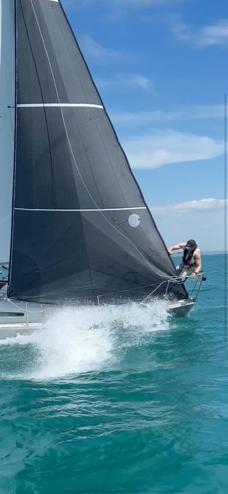 Fowey to St Mawes Coastal Race - Harry on the bow of Dakota photo copyright Paddy Scullion taken at Fowey Sailing and featuring the IRC class