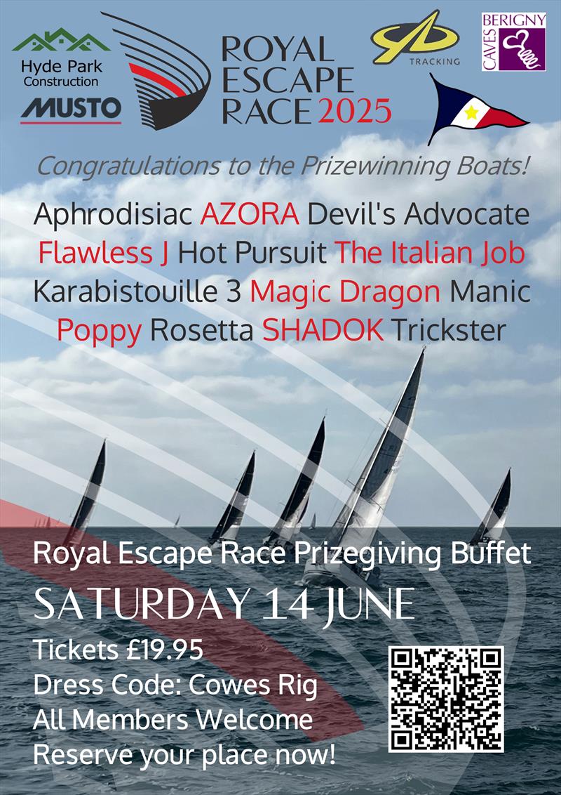 2025 Royal Escape Race Prize Winners - photo © Sussex Yacht Club Ltd.
