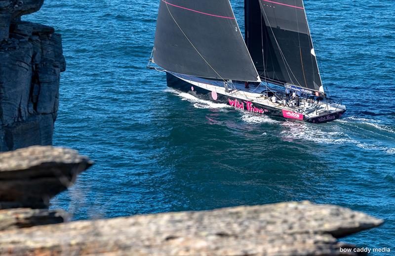 Wild Thing 100 passing North Head photo copyright Bow Caddy Media taken at Cruising Yacht Club of Australia and featuring the IRC class