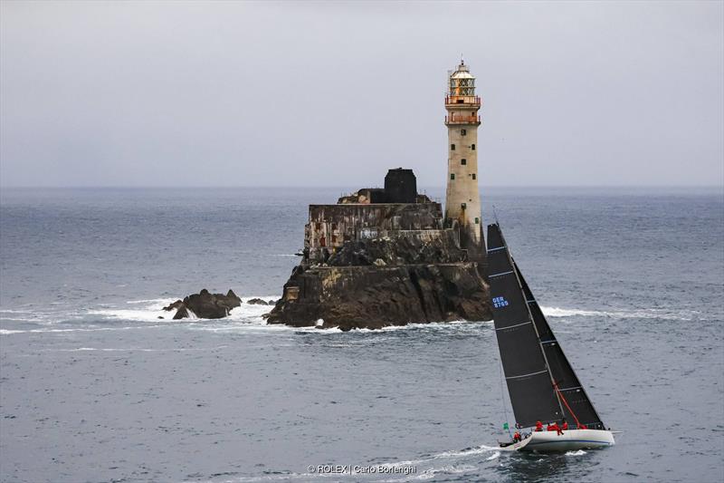 Black Pearl - the first Admiral's Cup boat at the Fastnet Rock - photo © Carlo Borlenghi / ROLEX