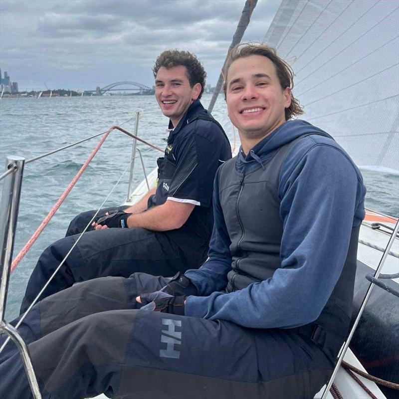 From left to right: Marcus Jones and Taylor Hodgkinson photo copyright Le Tiroflan taken at Cruising Yacht Club of Australia and featuring the IRC class