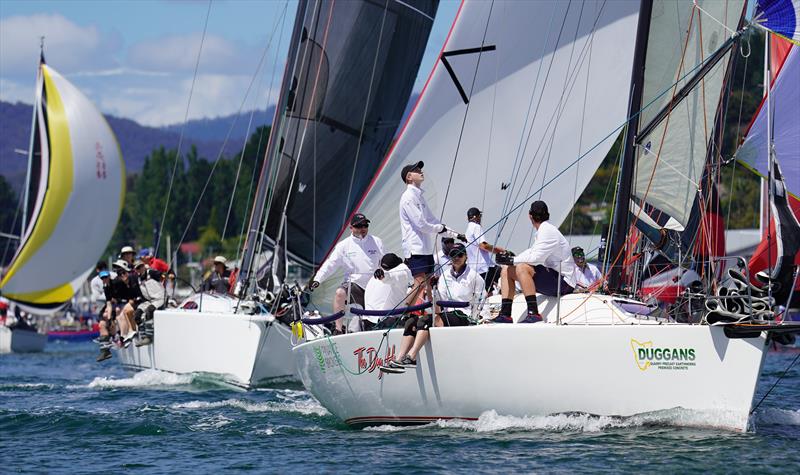 Harcourts Hobart Launceston to Hobart Yacht Race photo copyright Colleen Darcey taken at Derwent Sailing Squadron and featuring the IRC class