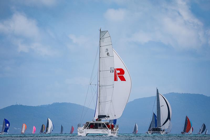 2025 Hamilton Island Race Week - Mixed fleet heading downwind in Whitsunday Passage - photo © Salty Dingo