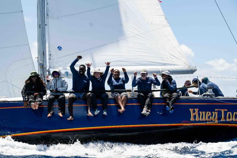 Bernie Evan-Wong's Antiguan team on his modified Cal 40 Huey Too photo copyright Alex Turnbull / Tidal Pulse Media taken at Royal BVI Yacht Club and featuring the IRC class