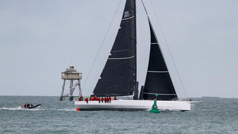 Lucky approaches the finish line in Auckland - Finish Sydney Auckland Race - October 14, 2025 photo copyright Richard Gladwell - Sail-World.com/nz taken at Royal Akarana Yacht Club and featuring the IRC class