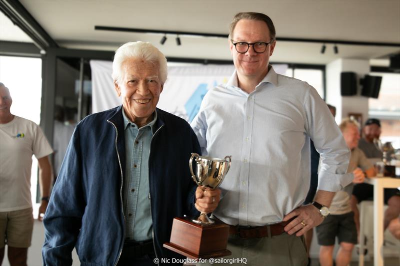 LGT Wealth Management Australia Cup - Marcus Blackmore claiming the IRC picket fence win photo copyright Nic Douglass for @sailorgirlHQ taken at Cruising Yacht Club of Australia and featuring the IRC class