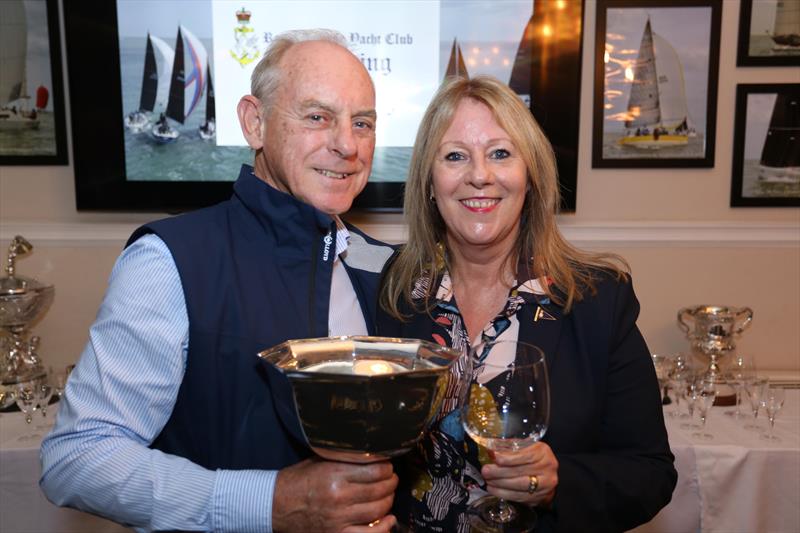 Frank Martin collecting a trophy for 'Xpedite' from Commodore Karen Cox - End of Year Prize-giving at Royal Temple YC - photo © Chris Cox