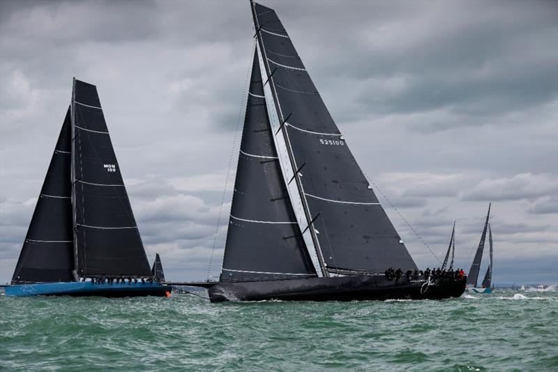 Black Jack 100 and Leopard 3 at the start of the 2025 Rolex Fastnet Race - photo © RORC