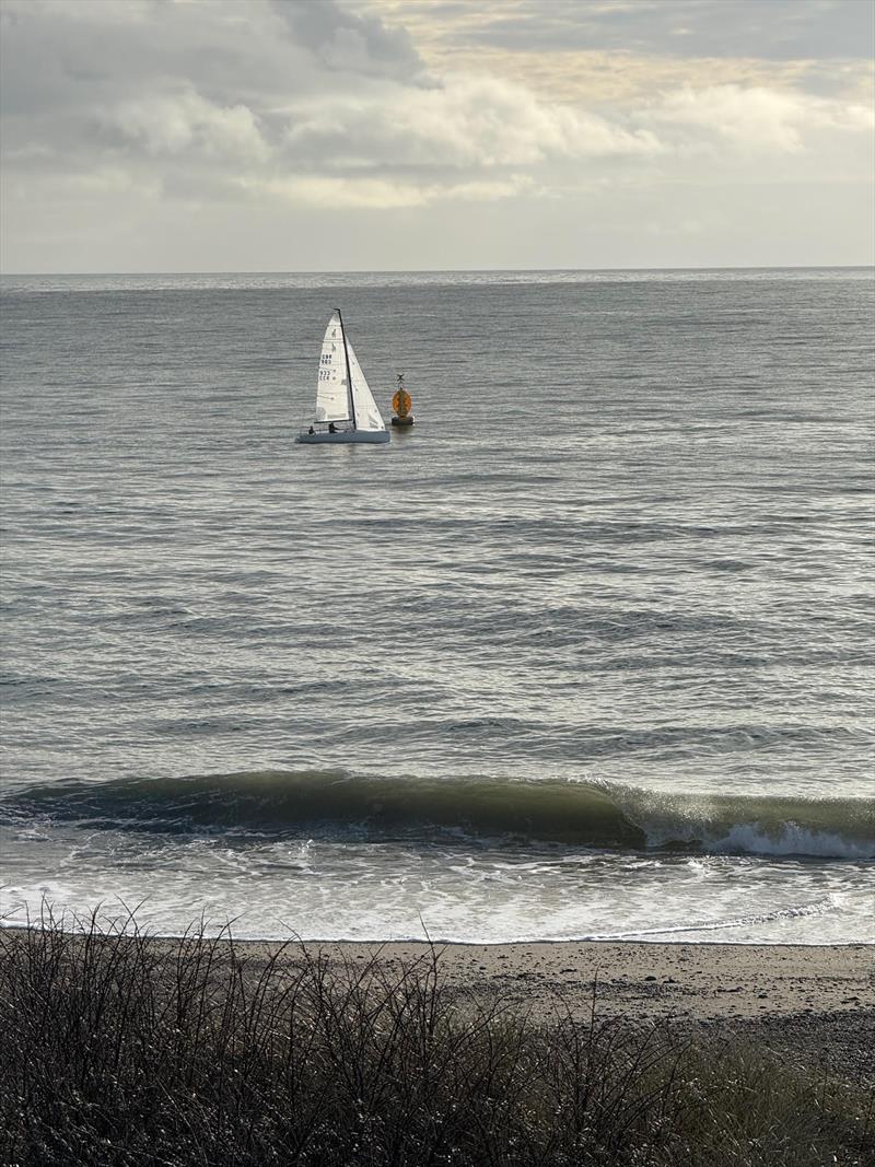 Pwllheli Winter Series Weekend 2 - Sgrech Bach crossing the finish line in first place - photo © Vicky Cox