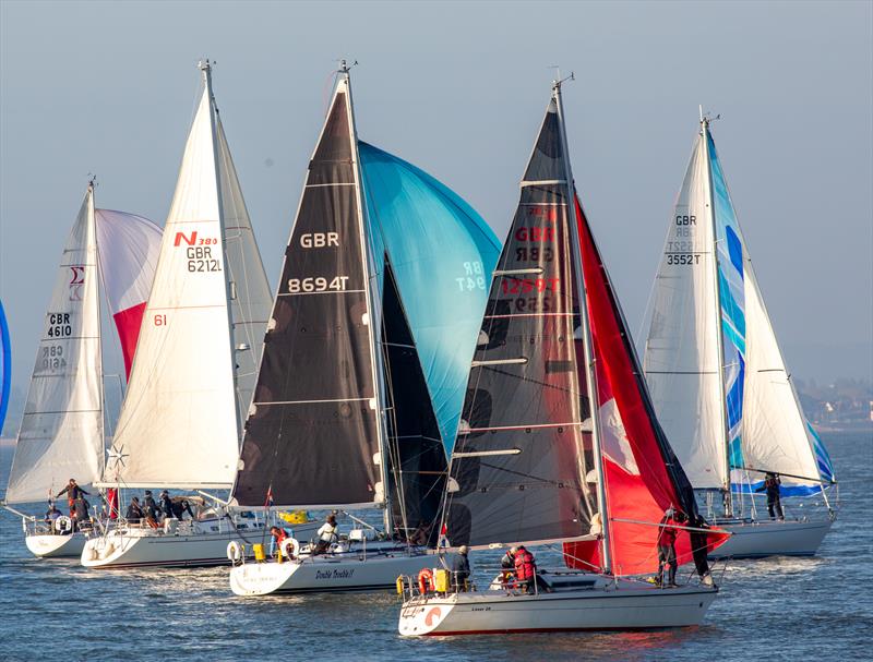 JOG Cowes to St Vaast Race Start photo copyright Martin Augustus / www.sailingimages.co.uk taken at Junior Offshore Group and featuring the IRC class