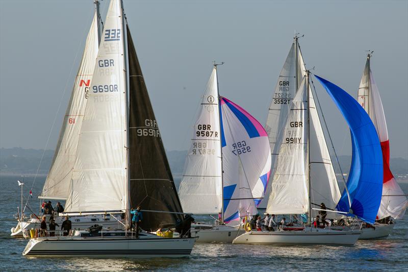 JOG Cowes to St Vaast Race Start photo copyright Martin Augustus / www.sailingimages.co.uk taken at Junior Offshore Group and featuring the IRC class