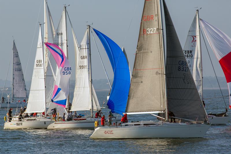 JOG Cowes to St Vaast Race Start photo copyright Martin Augustus / www.sailingimages.co.uk taken at Junior Offshore Group and featuring the IRC class