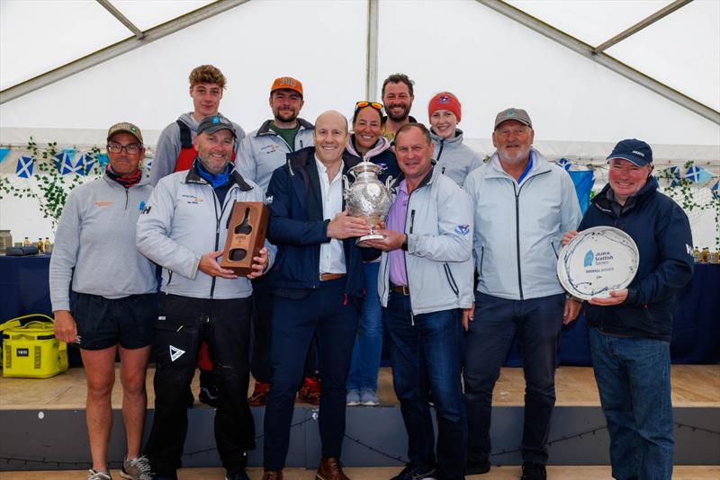 Ireland's Brian Hall and the crew of his Jura Scottish Series winning J/109 'Something Else' with Matt Sinclair, Commercial Director of Whyte & Mackay photo copyright Andrew Wallace Photography taken at Clyde Cruising Club and featuring the J109 class