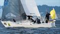 Mike Goldfarb and his War Canoe team from CYC Seattle challenging for 3rd place after day 3 - J/24 World Championship in Seattle © Dennis Pearce