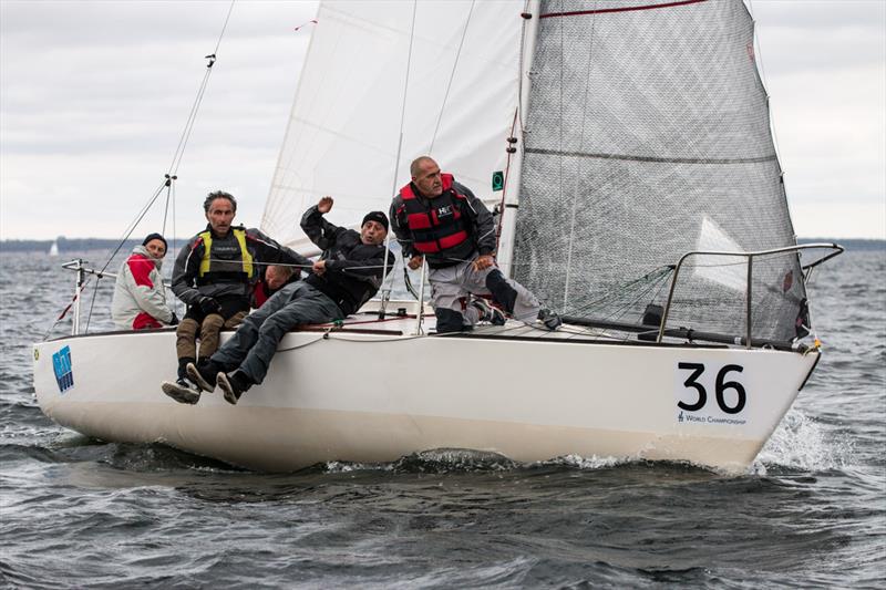 Pietro Dimanti's team on J/24 Worlds day 2 at Boltenhagen, Germany - photo © Pepe Hartmann / J/24 worlds