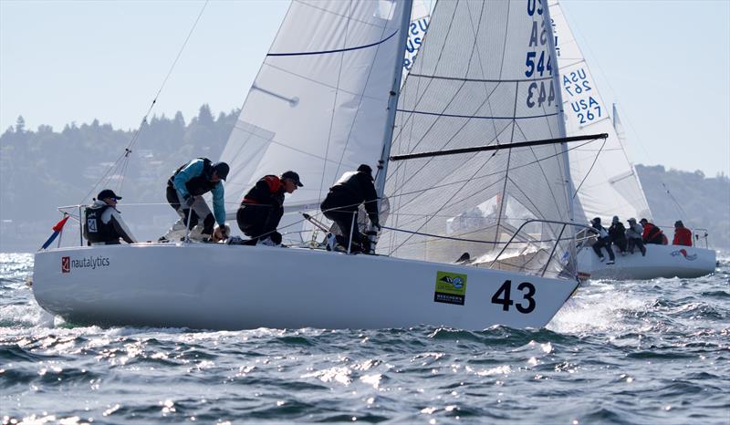 Mike Ingham's team from Rochester Canoe Club in second place after day 3 - J/24 World Championship in Seattle - photo © Dennis Pearce