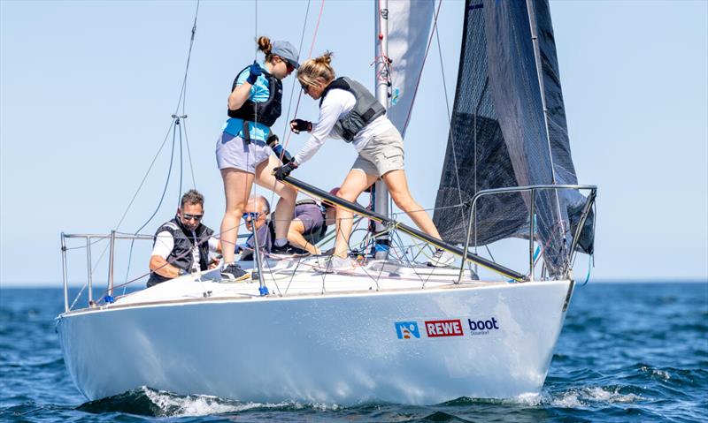 The J24 class also started into their Kieler Woche races - photo © Christian Beeck / Kieler Woche 2026