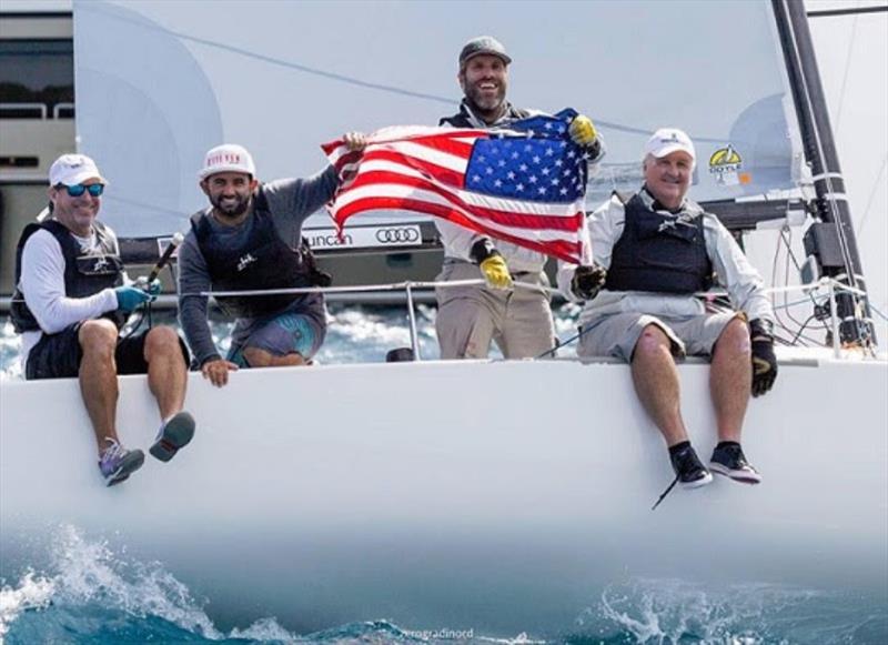 Left to right: Peter Duncan, Victor Diaz de Leon, Willem van Waay, Jud Smith at J/70 Worlds photo copyright www.zerogradinord.it taken at  and featuring the J70 class