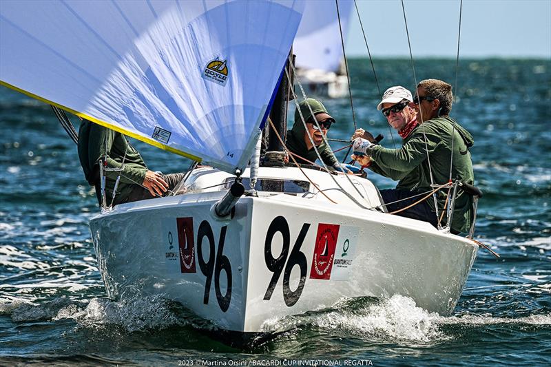 ‘Savasana' enjoys an impressive advance to first overall in the J/70s - 2023 Bacardi Cup Invitational Regatta - photo © Martina Orsini