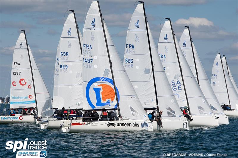 SPI Ouest France Regatta photo copyright Ademas Bregardis / Ouest France taken at Société Nautique de La Trinité-sur-Mer and featuring the J70 class