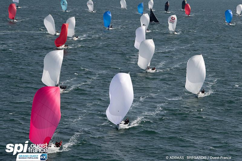 SPI Ouest France Regatta photo copyright Ademas Bregardis / Ouest France taken at Société Nautique de La Trinité-sur-Mer and featuring the J70 class