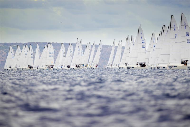 Racing on day 2 of the Sandberg Estates J/70 Worlds in Palma photo copyright SailingShots by María Muiña taken at Real Club Náutico de Palma and featuring the J70 class