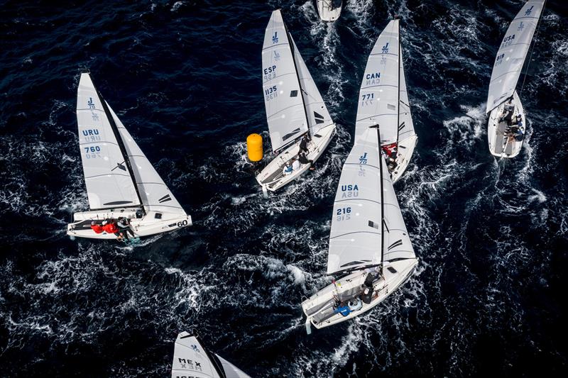 Racing on day 3 of the Sandberg Estates J/70 Worlds in Palma - photo © SailingShots by María Muiña