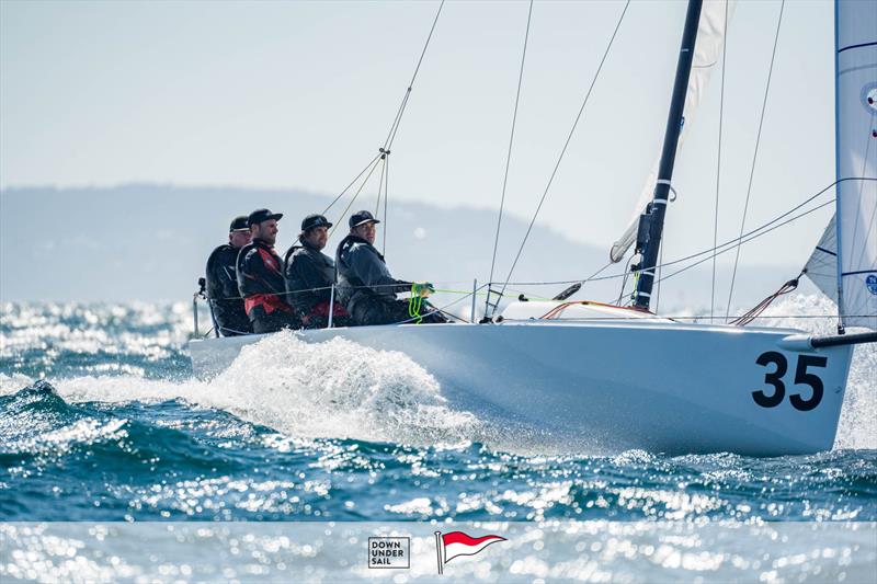 David Doherty's Matador finished the event in second overall photo copyright Alex Dare, Down Under Sail taken at Blairgowrie Yacht Squadron and featuring the J70 class