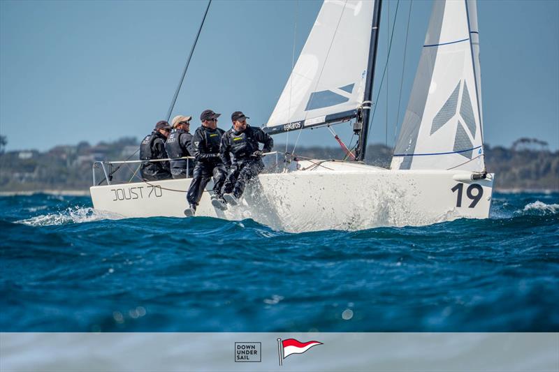 Rod Warren's Joust70 finished third overall photo copyright Alex Dare, Down Under Sail taken at Blairgowrie Yacht Squadron and featuring the J70 class